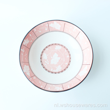 6.25 &#39;&#39; Pink Plant Pad Printing Bowl